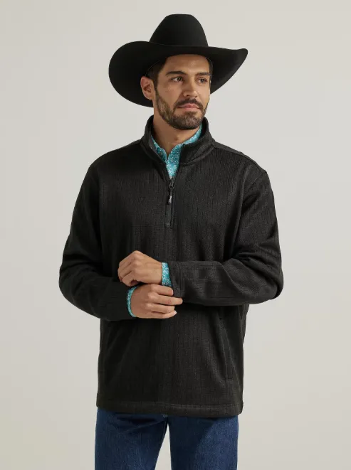 112334069- Wrangler Men’s George Strait LS Knit Pullover - Black