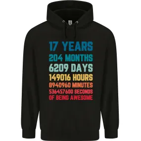 17th Birthday 17 Year Old Mens 80% Cotton Hoodie