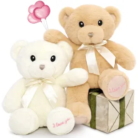 2 Packs of Teddy Bear Stuffed Animal Toy Set, 12 Inches