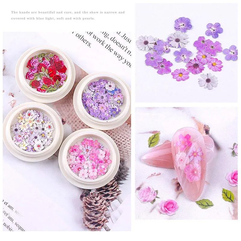 3D Nail Art Wood Flowers