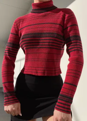 90's Red & Black Turtleneck (M)