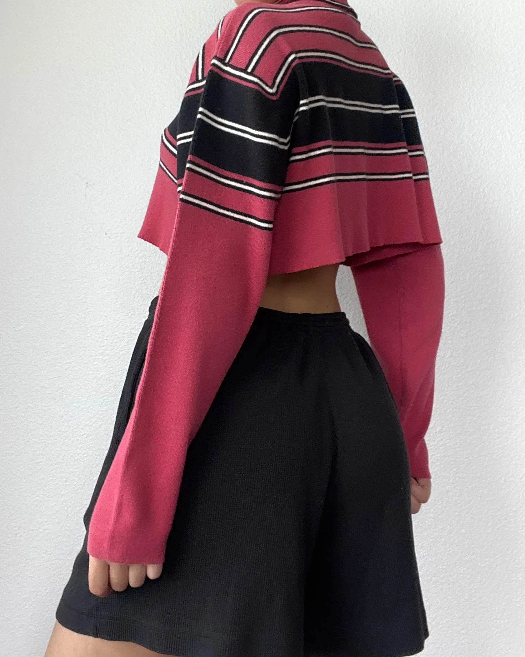 90's Striped Turtleneck Knit (S)