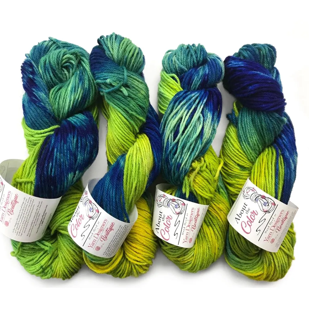 About The Color - Irises Floating in the Breeze, Worsted Suri Alpaca & Merino