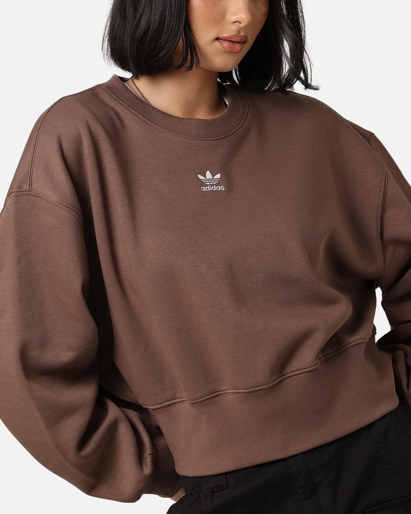 Adidas Women's Essentials Crewneck Sweatshirt Earth Strata