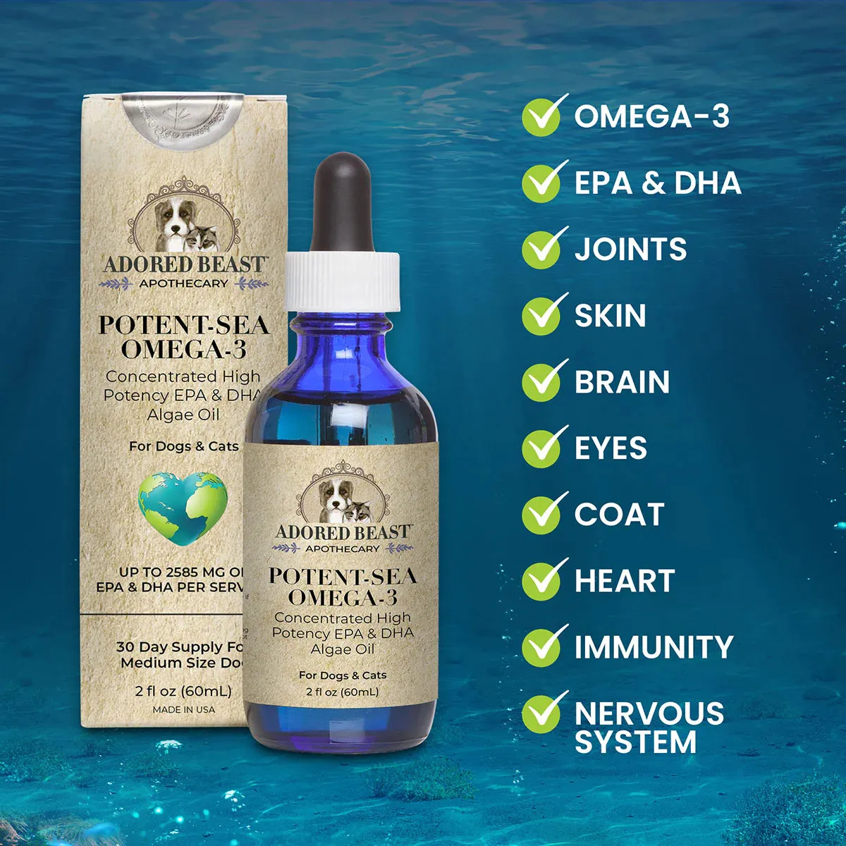 Adored Beast Potent Sea Omega 3 (Fish Free)