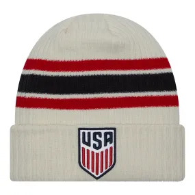 Adult New Era USMNT Vintage Cream Knit Hat