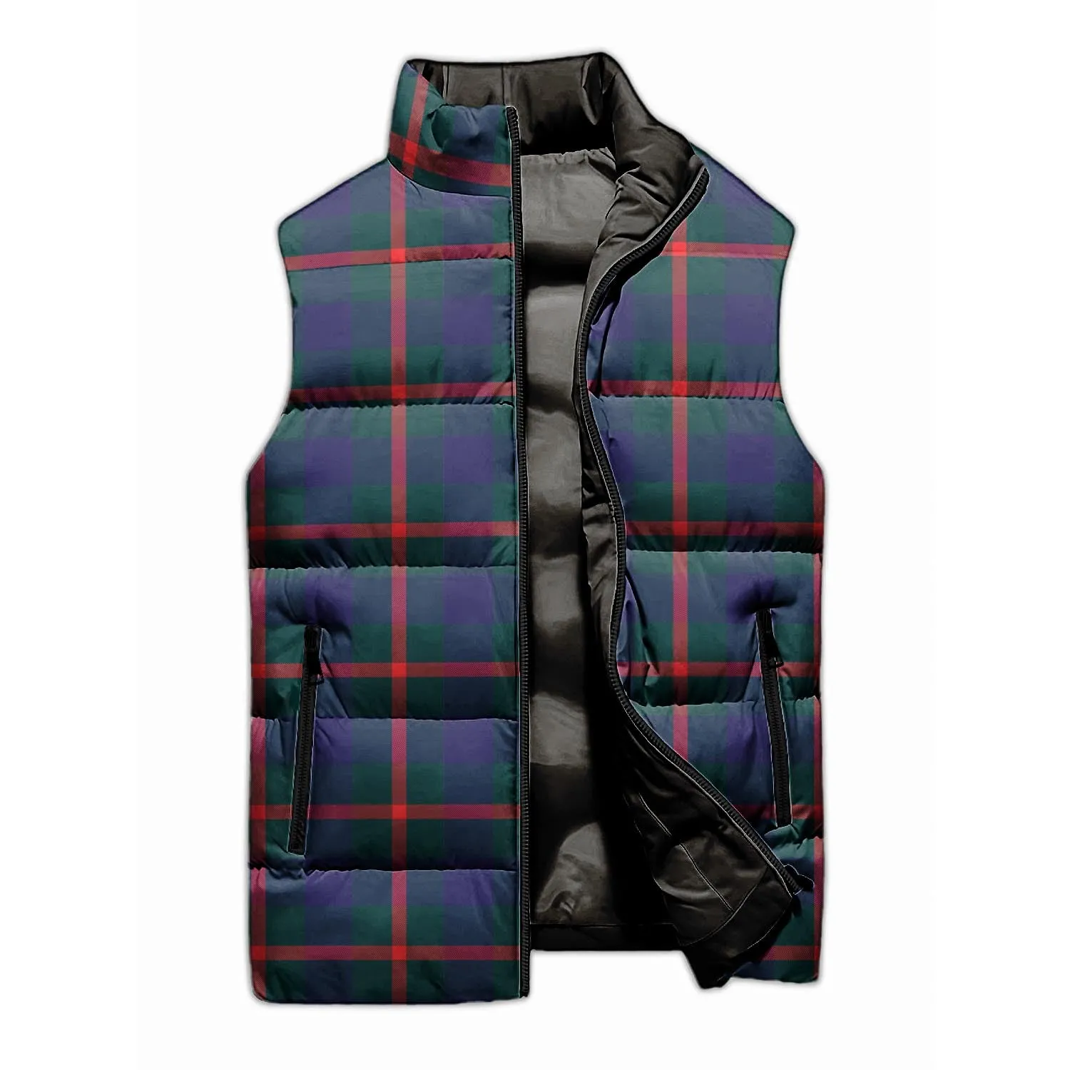 Agnew Tartan Sleeveless Puffer Jacket