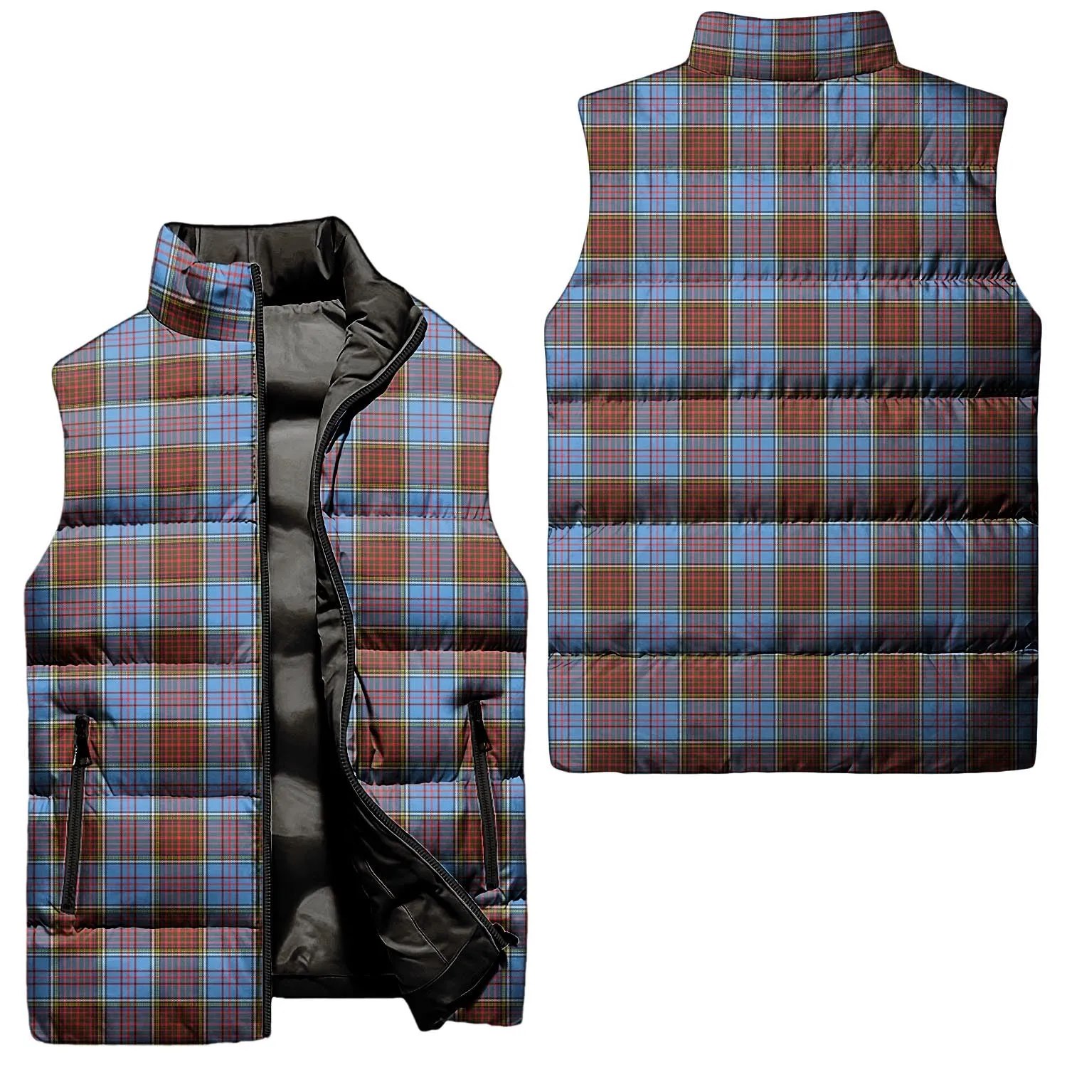 Anderson Modern Tartan Sleeveless Puffer Jacket