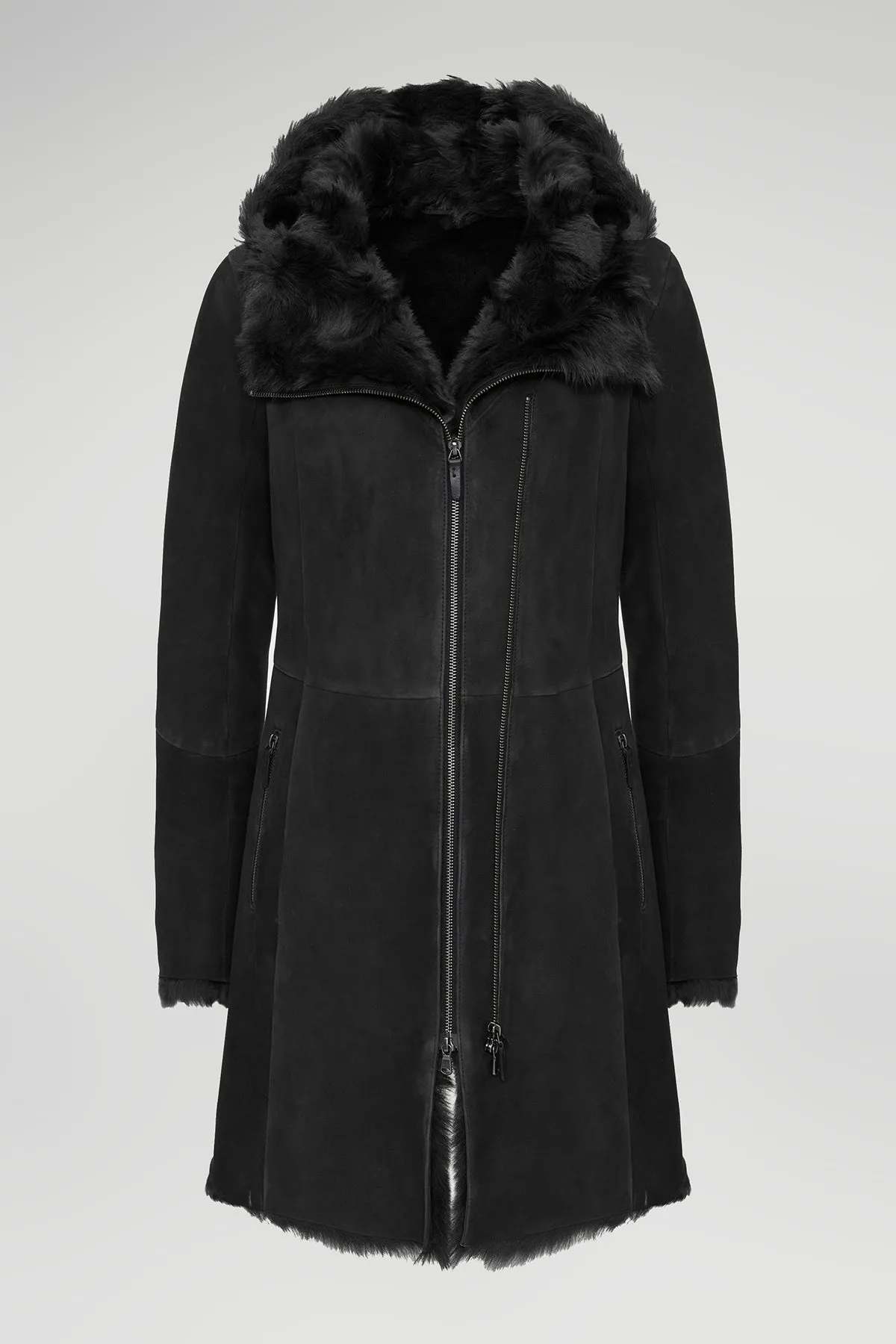 Anthracite Shearling Coat