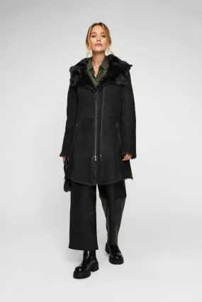 Anthracite Shearling Coat