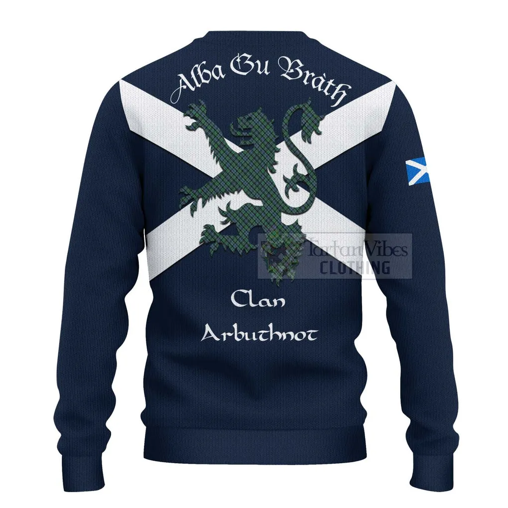 Arbuthnot Tartan Lion Rampant Ugly Sweater Proudly Display Your Heritage with Alba Gu Brath and Clan Name