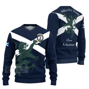 Arbuthnot Tartan Lion Rampant Ugly Sweater Proudly Display Your Heritage with Alba Gu Brath and Clan Name