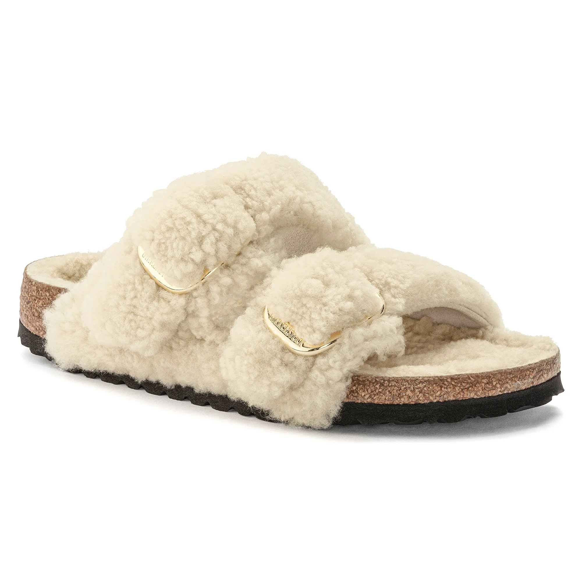 Arizona Big Buckle Shearling in Teddy Eggshell