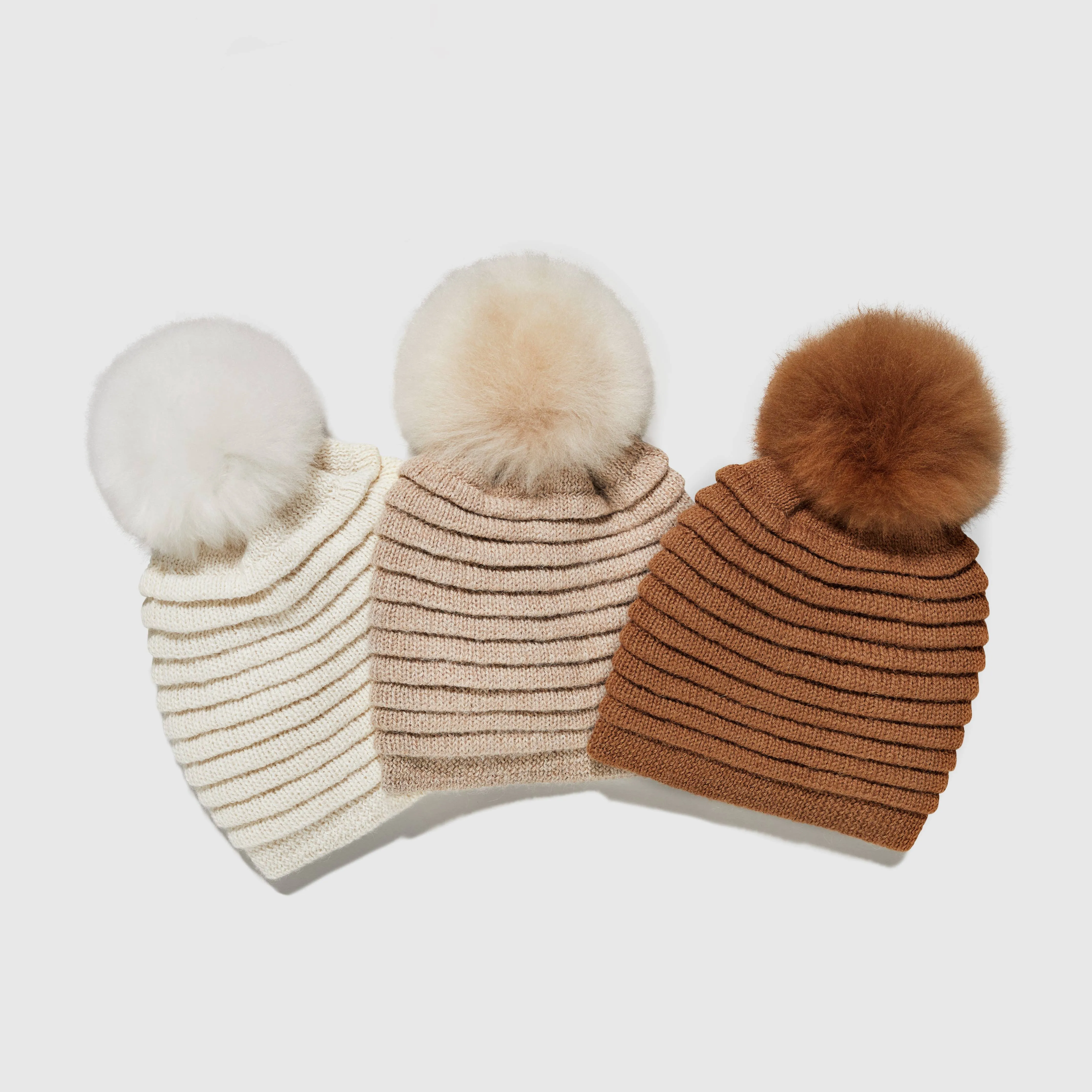 Aspen Alpaca Beanie Fine Pleated Bands