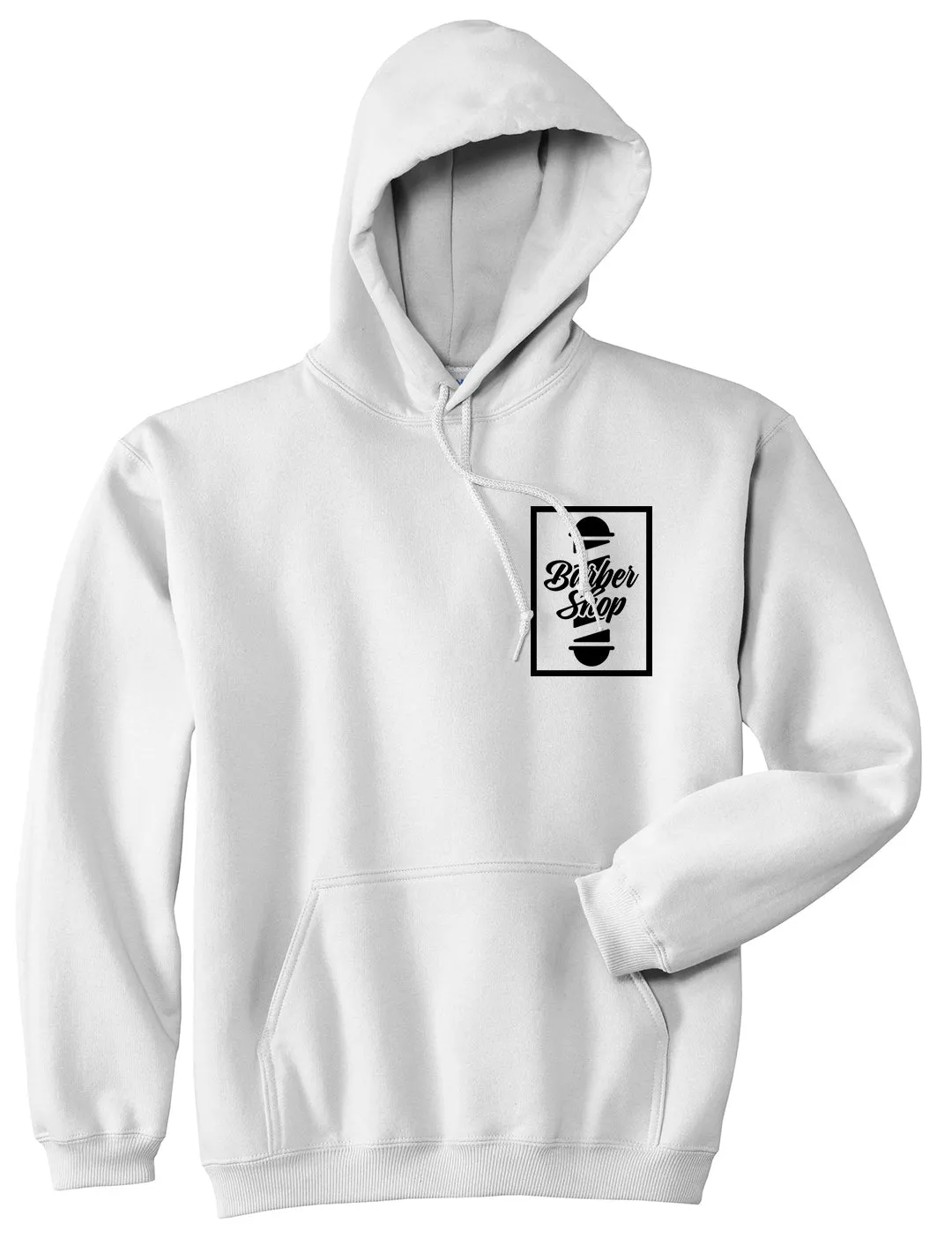 Barbershop Pole Chest Mens Pullover Hoodie