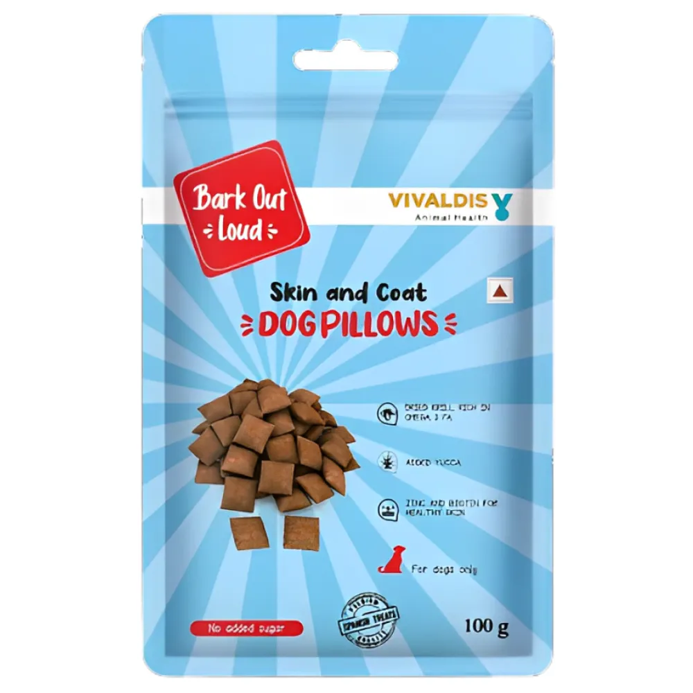 Bark Out Loud by Vivaldis Pillows for Skin & Coat Dog Treats