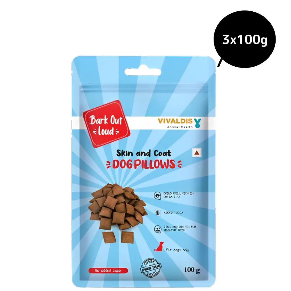 Bark Out Loud by Vivaldis Pillows for Skin & Coat Dog Treats