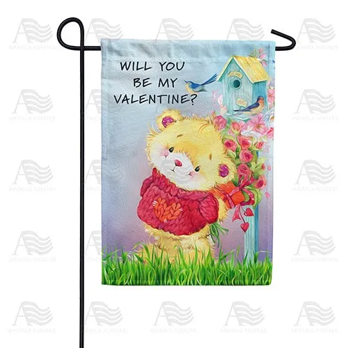 Be My Valentine? Double Sided Garden Flag