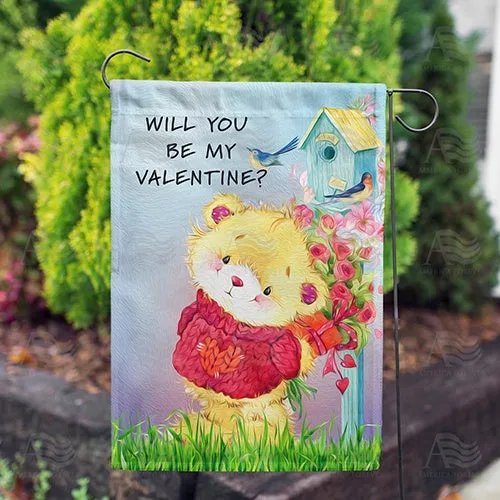 Be My Valentine? Double Sided Garden Flag