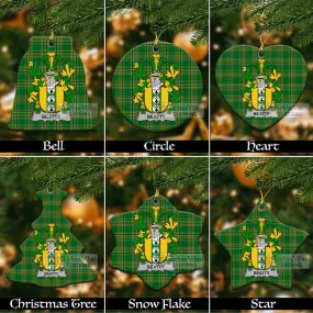 Beatty Irish Clan Tartan Christmas Ceramic Ornament with Coat of Arms