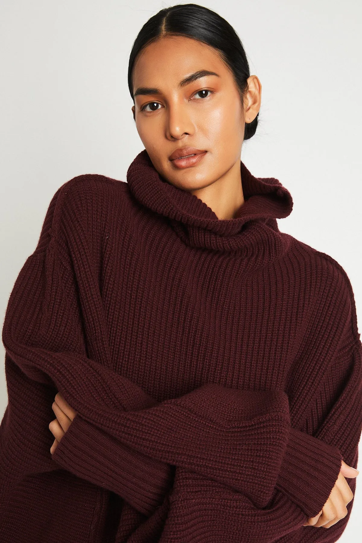   Beryll Clara Oversized Sweater | Burgundy