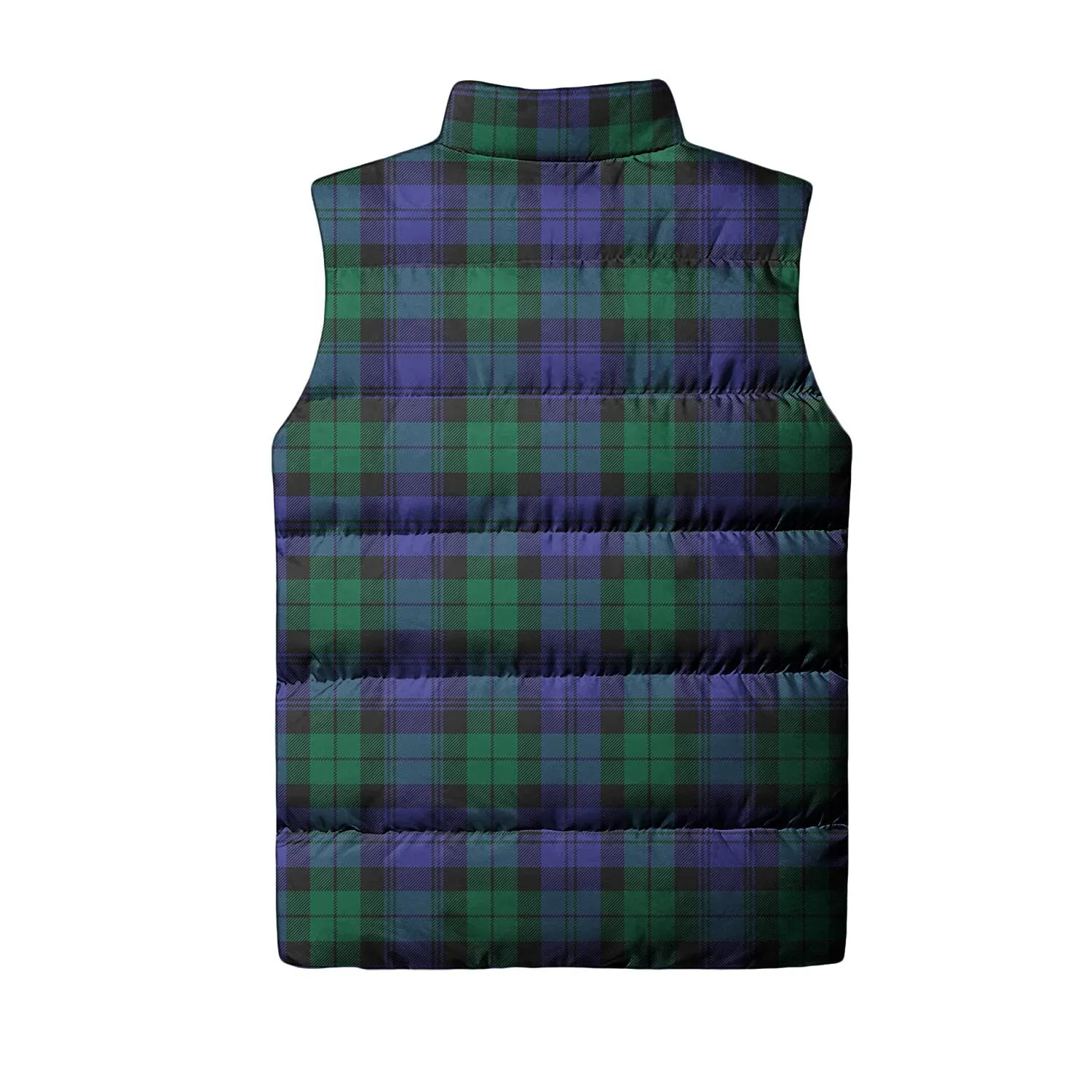 Black Watch Modern Tartan Sleeveless Puffer Jacket