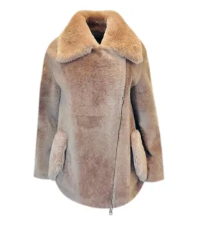 Blancha Sheepskin Teddy Coat. Size 38IT