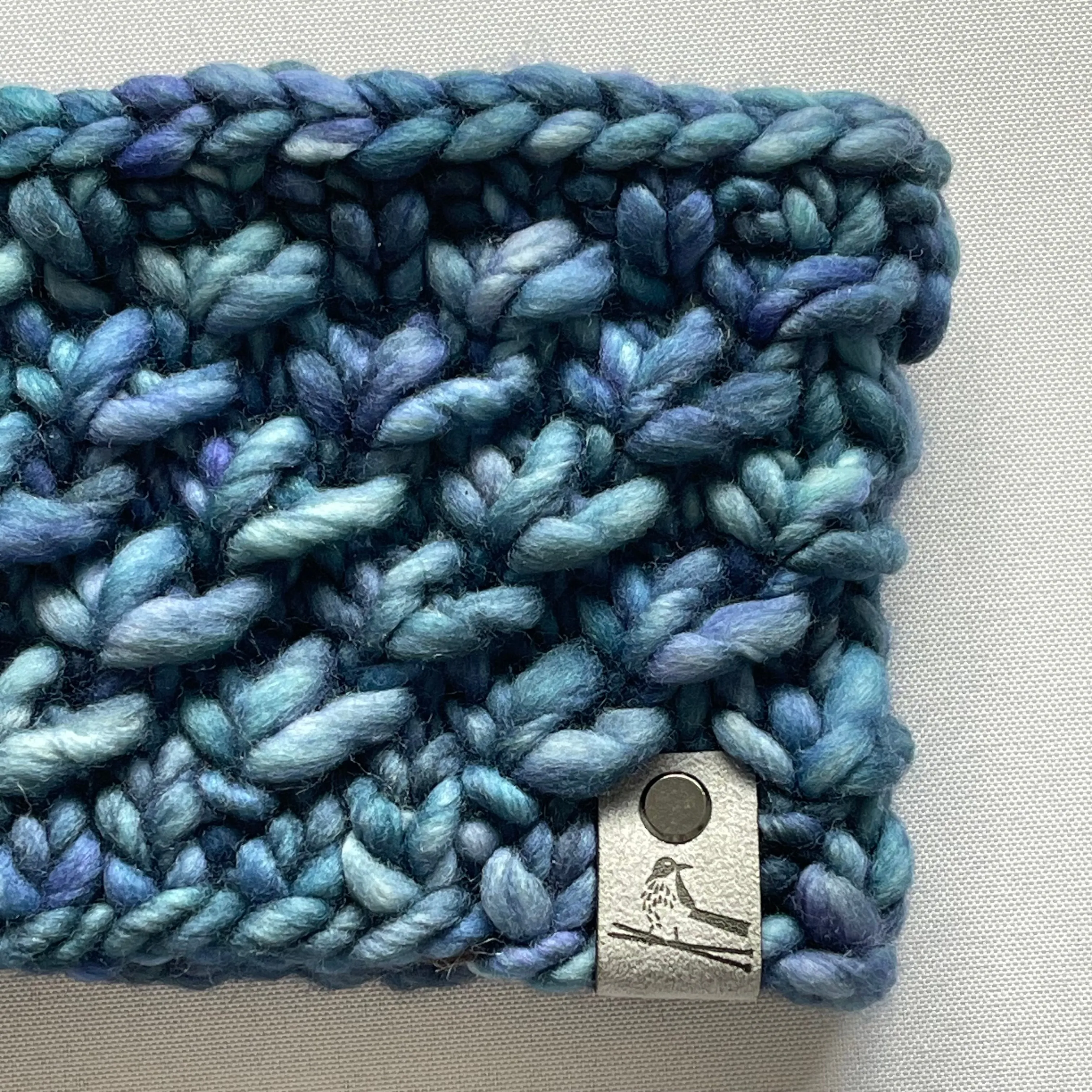 Blue Luxury Merino Wool Knit Headband