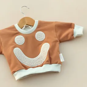 boucle SMILEY FACE jumper - caramel