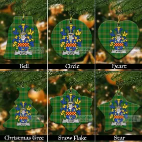 Boyd of Danson Irish Clan Tartan Christmas Ceramic Ornament with Coat of Arms