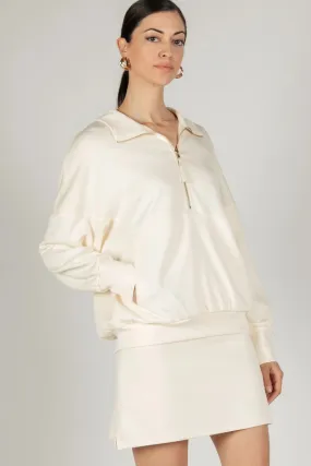 Butter Modal Zip Pullover