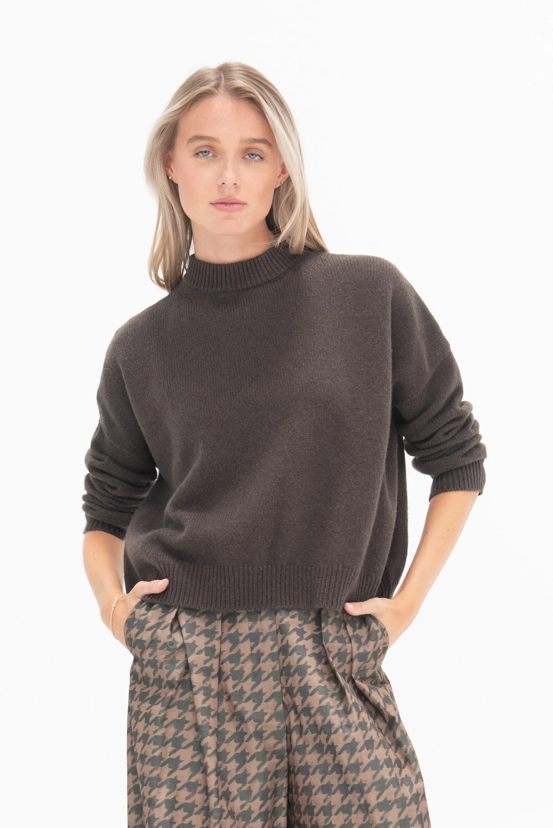 Cameron Sweater, Military Brown