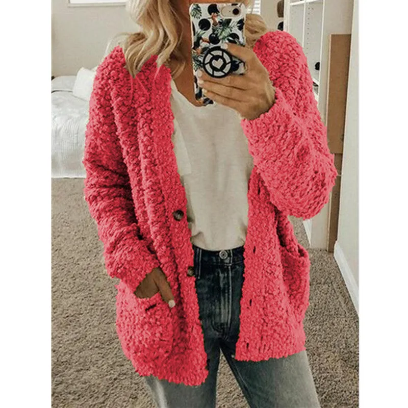 Casual sweater coat plus size top