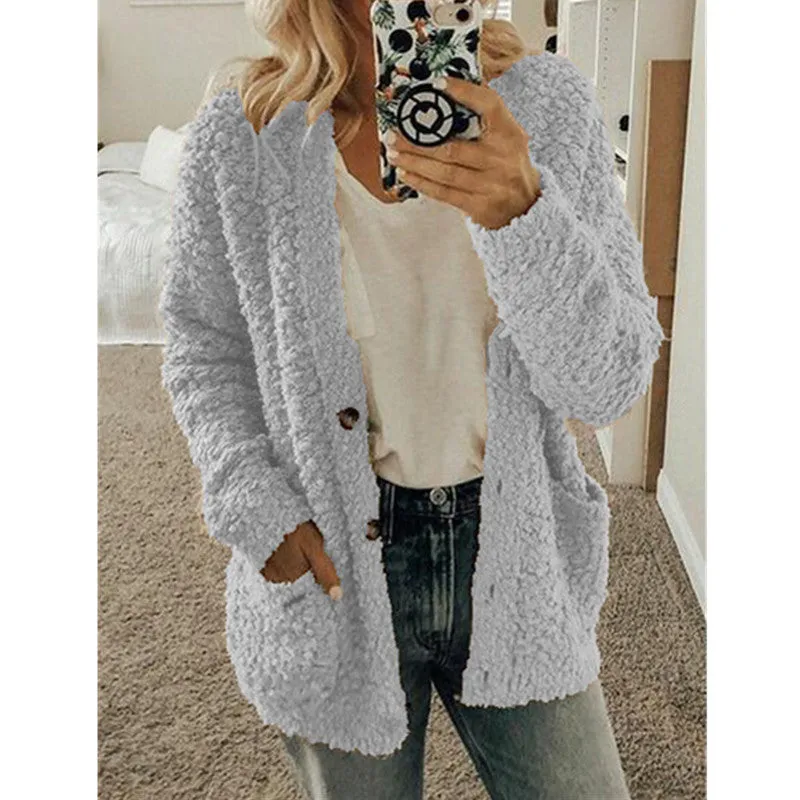 Casual sweater coat plus size top