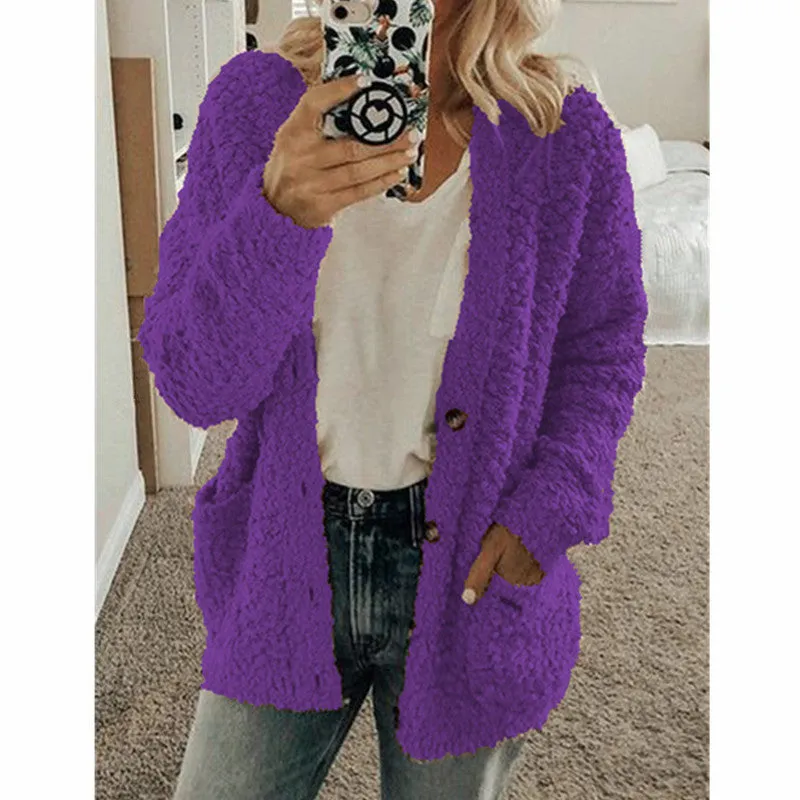 Casual sweater coat plus size top