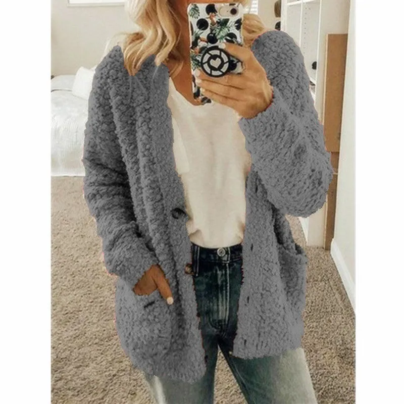 Casual sweater coat plus size top