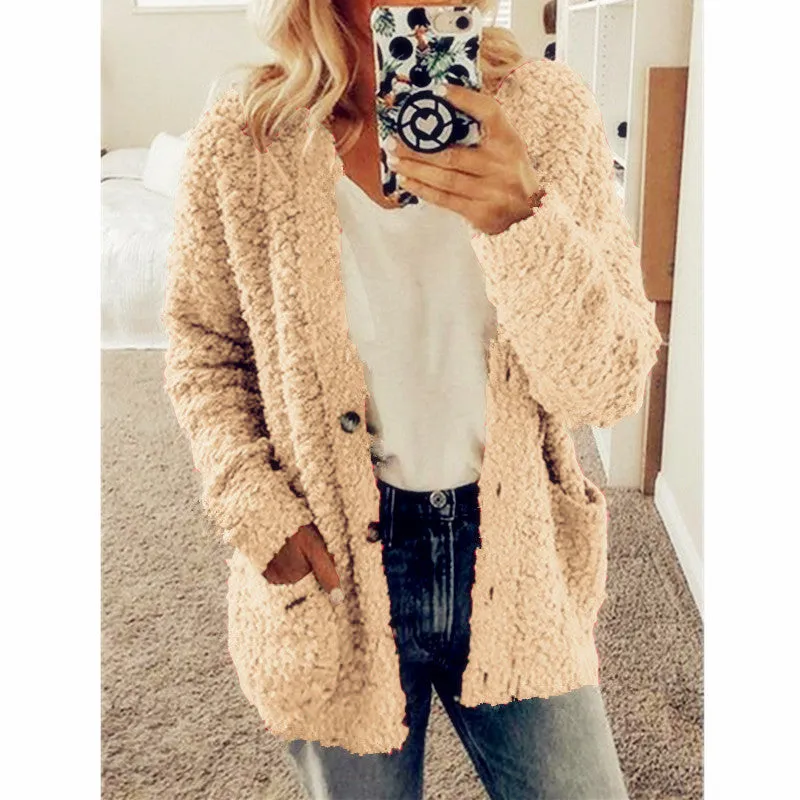 Casual sweater coat plus size top