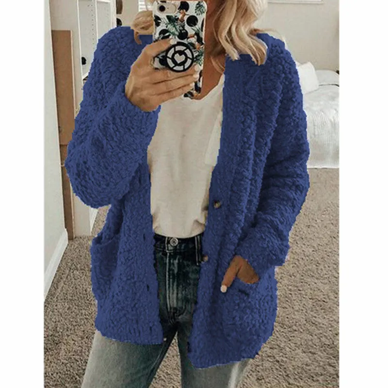 Casual sweater coat plus size top