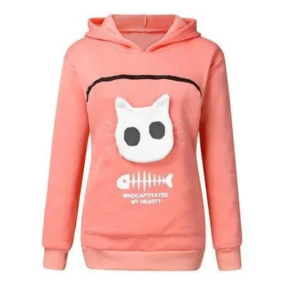 Cat Lover's Kangaroo Pouch Hoodie: Cozy Paw Pullover for Feline Fans