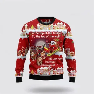 Cat Sleigh Christmas Ugly Christmas Sweater For Men And Women, Best Gift For Christmas, Christmas Fashion Winter