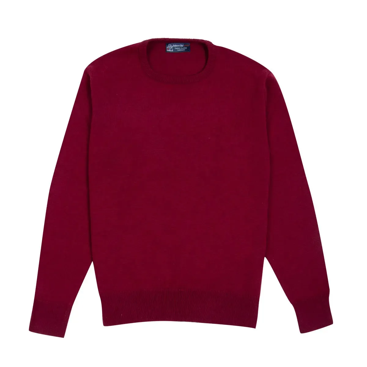 Claret Red Tiree 4ply Crew Neck Cashmere Sweater