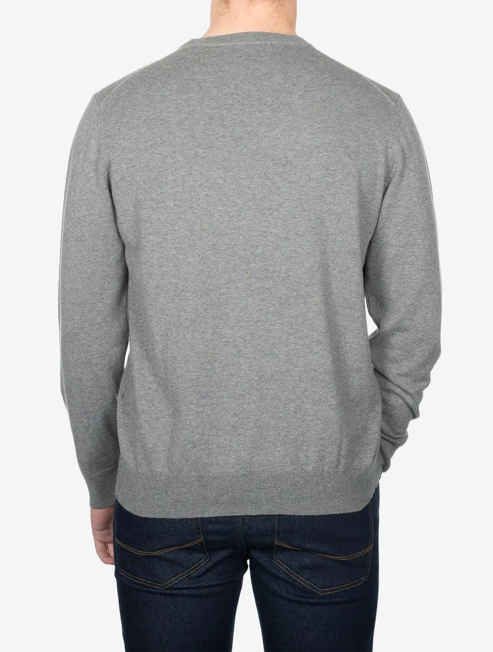 Classic Cotton Crew Neck Dark Grey Melange