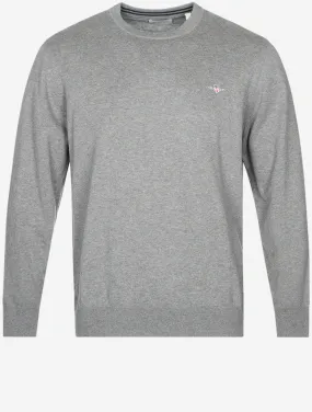 Classic Cotton Crew Neck Dark Grey Melange