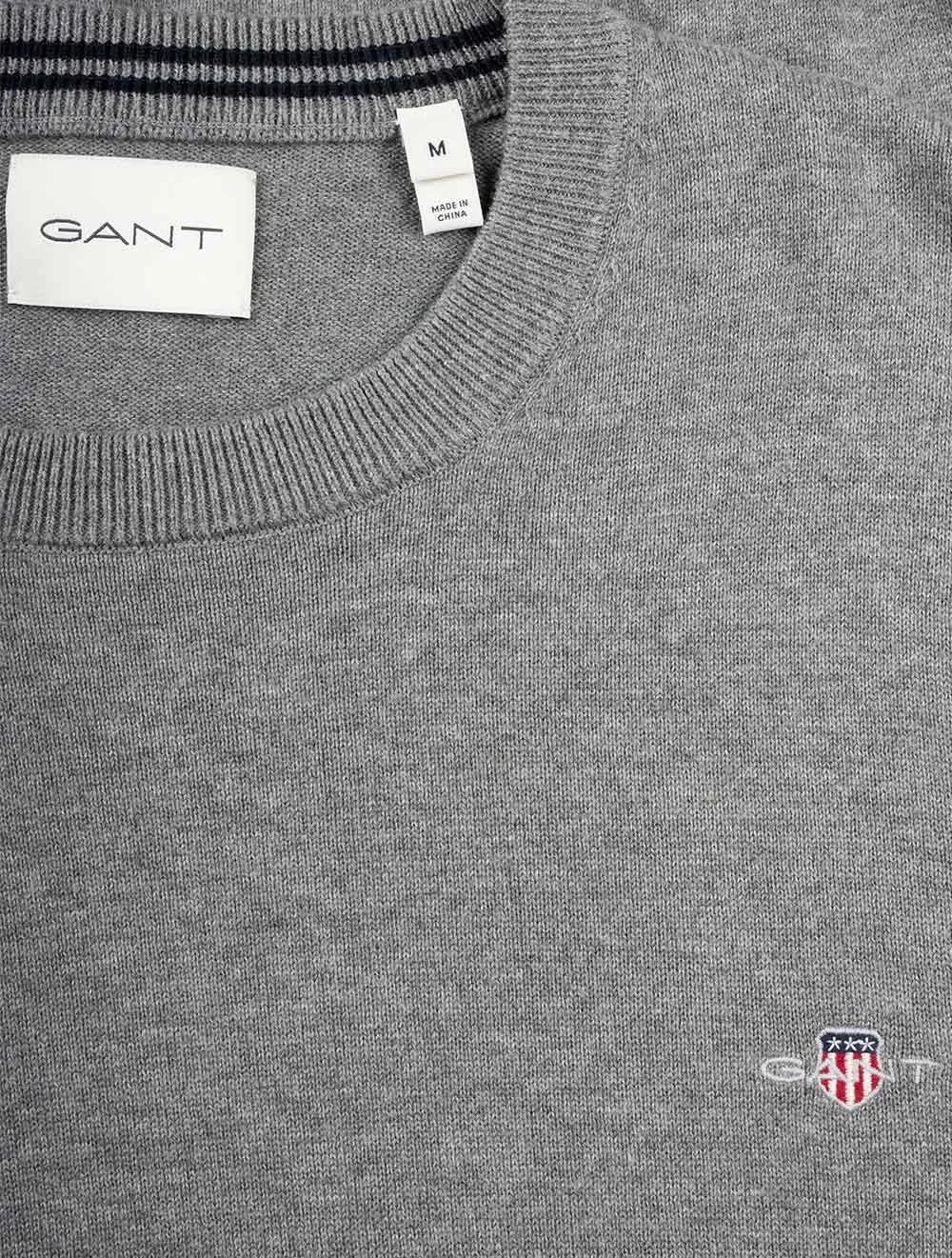 Classic Cotton Crew Neck Dark Grey Melange