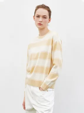 Color Block Striped Woolen Women Sweater