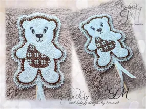 Cute Bear Boy/ 5x7 hoop/two variations