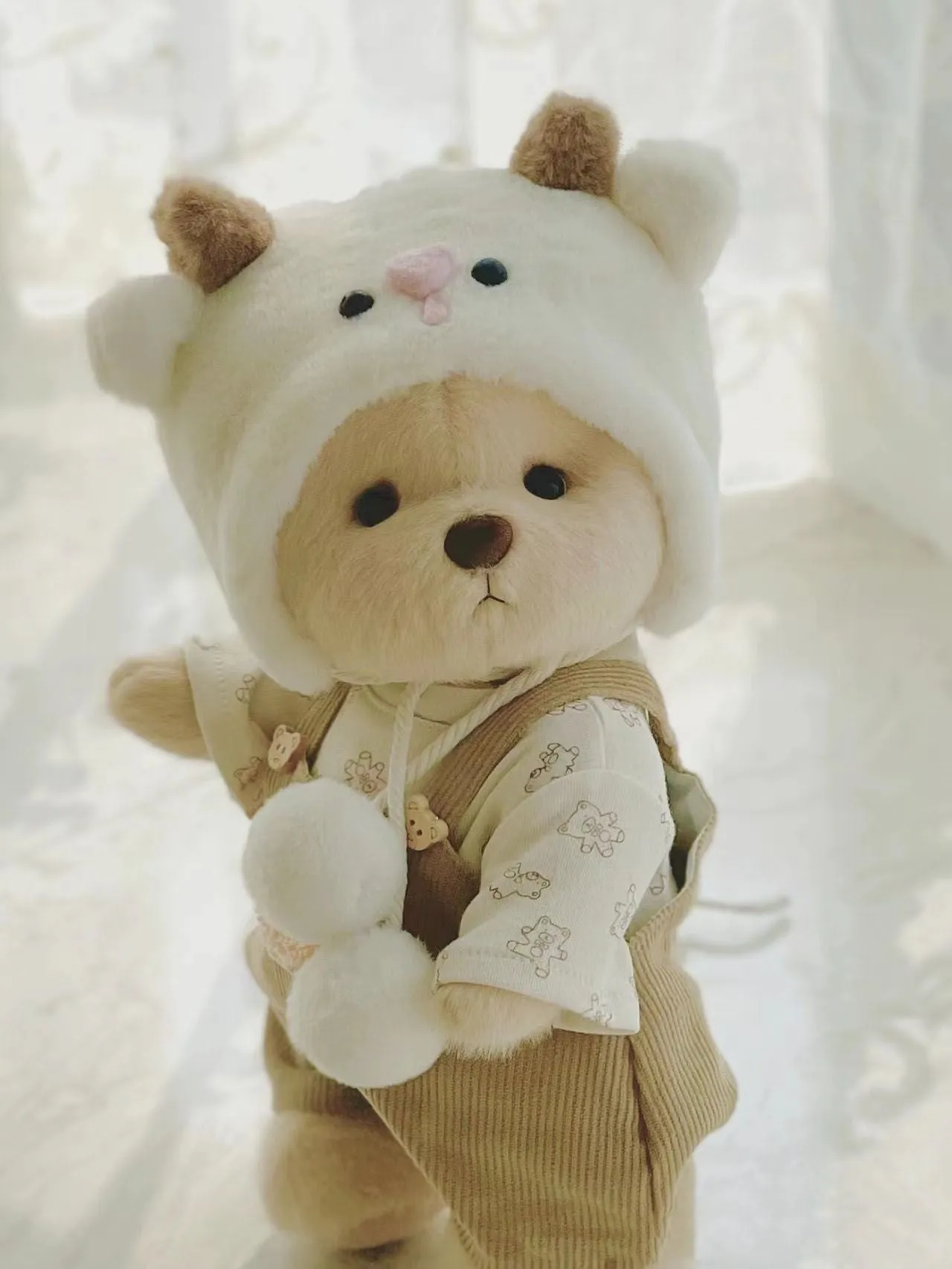 Cute Kawaii 11 inch teddy bear baby toys doll clothes