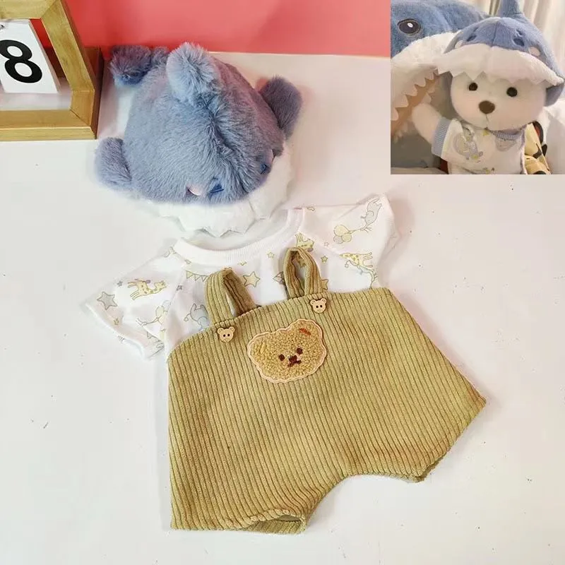 Cute Kawaii 11 inch teddy bear baby toys doll clothes