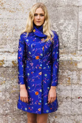 Delphine Coat in African Cobalt