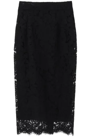 Dolce & gabbana midi lace pencil skirt